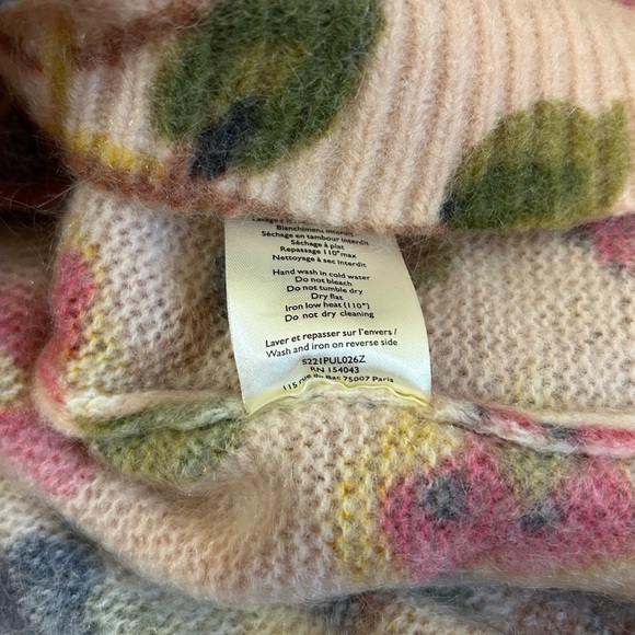 Sezane Orphee Jumper Sweater - Multi Color French Knit Floral Soft Casual - Picture 11 of 12